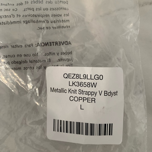 American Apparel strappy metallic cooper bodysuit - Picture 6 of 6